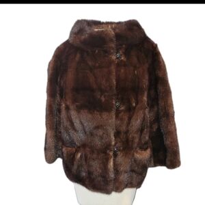 Rare Vintage De Pinna Fifth Avenue Mink Fur Jacket – Mahogany Brown